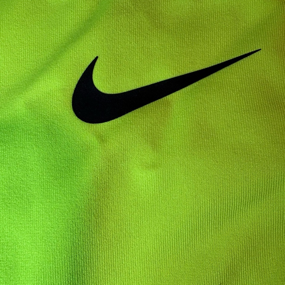 Nike Women's Neon Yellow Sports Bra with Black Band - Picture 2 of 5